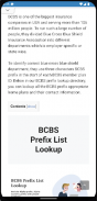 BCBS Prefix List Lookup screenshot 1
