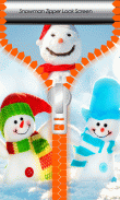 Snowman Zipper Lock Screen screenshot 0