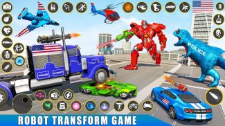 警察トラックロボットカーゲーム 3D screenshot 3
