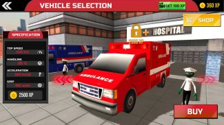 Stickman Menyelamatkan Ambulans Mendorong screenshot 1