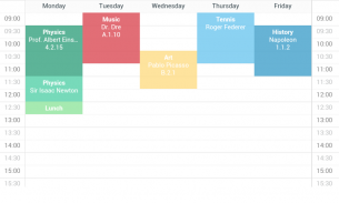 Timetable screenshot 2