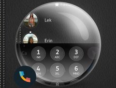 Leather Black Phone Dialer Theme screenshot 1