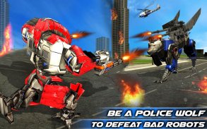 Wolf Robot Police Copter Games screenshot 4