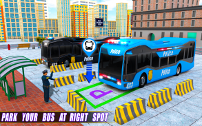 Modern Police Bus Parking: Bus Driving Simulator screenshot 6