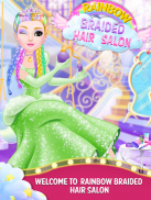 Rainbow Braided Hair Stylist Fashion Salon screenshot 0