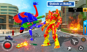Ostrich Air Jet Robot Car Game screenshot 2