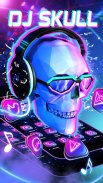 3D DJ Череп & Рок музыка тема screenshot 2