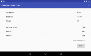Work Time Calculator screenshot 3