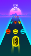 Neon Color Ball Road Run screenshot 2