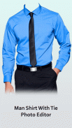 Man Shirt with Tie Photo Edito screenshot 0