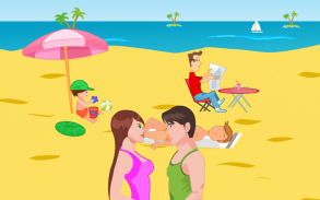 Kissing Game-Beach Couple Fun screenshot 0