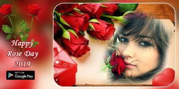 Happy rose day 2019  - Couple rose day photo frame screenshot 1