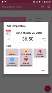 Basal Body Temperature Graph screenshot 1