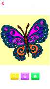 Butterfly Paint by Number Book - Animals Coloring screenshot 2