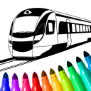 Train game: coloring book Icon
