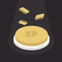 Level Up Button Gold - XP Play Games