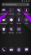 Black & Purple APUS Launcher theme screenshot 0