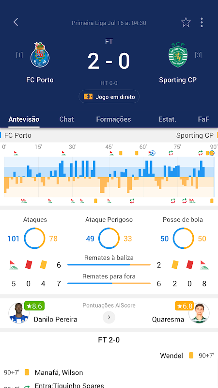 AISCORE - APLICATIVO PARA ACOMPANHAR JOGOS DE FUTEBOL AO VIVO 