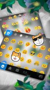 White Cute Cat Keyboard Theme screenshot 4