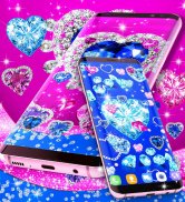 Blue hearts diamonds wallpaper screenshot 7