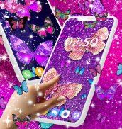 Glitter butterfly wallpapers screenshot 2