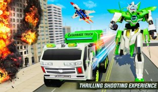 Flying Garbage Truck Robot Transform: Robot Games screenshot 3