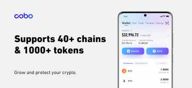 Cobo blockchain wallet. Bitcoin, Ethereum, Dash screenshot 1