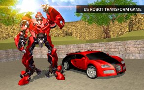 US Robot Transform Car: Robot Transport Games 2018 screenshot 0