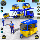 Police Tuk Tuk Transport Truck Icon