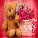 Happy Teddy Day:Greeting, Photo Frames, GIF Quotes Icon