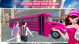 Pink Lady School Bus Driver: Bus Driving Simulator screenshot 1