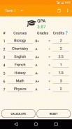 GPA Calculator screenshot 1