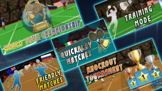 Cầu lông đầu League: 3D Trò chơi thể thao cầu lông screenshot 4