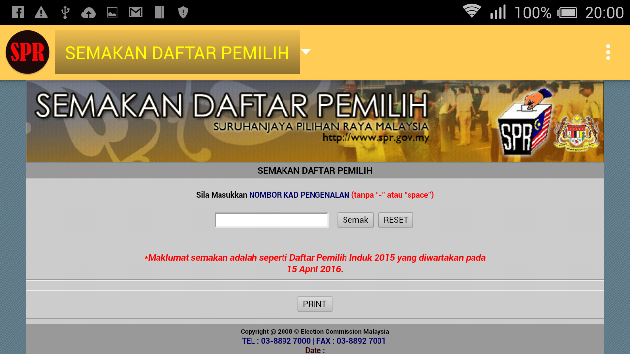 Spr Semakan Daftar Pemilih Malaysia 1 0 Download Android Apk Aptoide