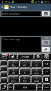 Nero elegante tastiera screenshot 5