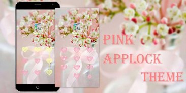 AppLock Theme Pink Flowers screenshot 3