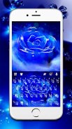 Silver Blue Rose Keyboard Them screenshot 3