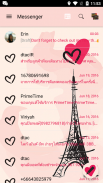 SMS Messages Paris Pink Theme screenshot 3