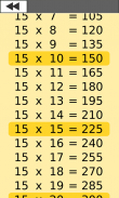 Multiplication tables screenshot 2