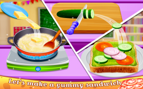 مدرسة الغداء صانع الغذاء - لعبة الطبخ screenshot 2