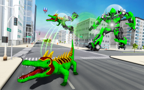 Crocodile Robot Car Transforming Robot Games screenshot 1