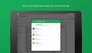 تطبيق جداول البيانت-Zoho Sheet screenshot 14