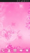 GO Launcher Pink Theme Flowers screenshot 6