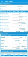 Pump sizing screenshot 1
