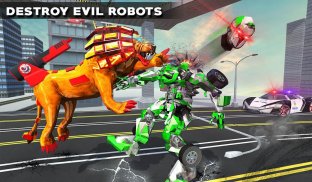 Ultimate Wild Lion Robot: Car Robot Transform Game screenshot 15