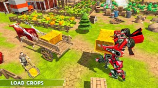 Super Robot Farmer Village Tractor Farming screenshot 0