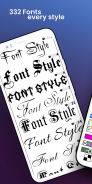 Free Fonts - outline fonts and write calligraphy screenshot 7