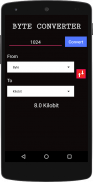 Byte Converter - KB to MB MB to GB or GB to KB screenshot 1