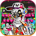 Graffiti Smoke Skull Keyboard Theme