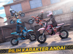 Real Sepeda Motor Cross - Tantangan Balap Jalan screenshot 3